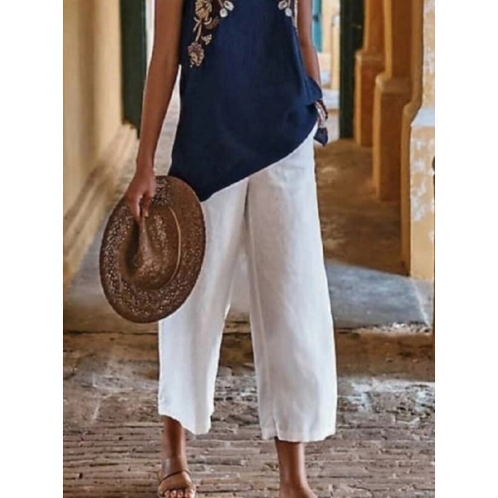 J. Jill White Wide Leg Pants